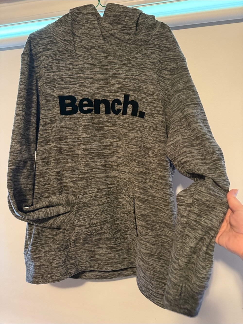 Bench Gray Heather Pullover Hoodie with Black Logo